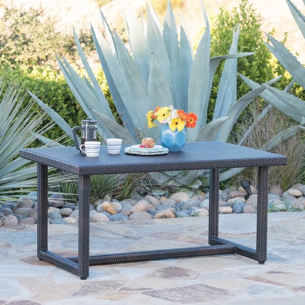 Santa Rosa Outdoor 59inch Rectangle Wicker Dining Table by Christopher Knight Home