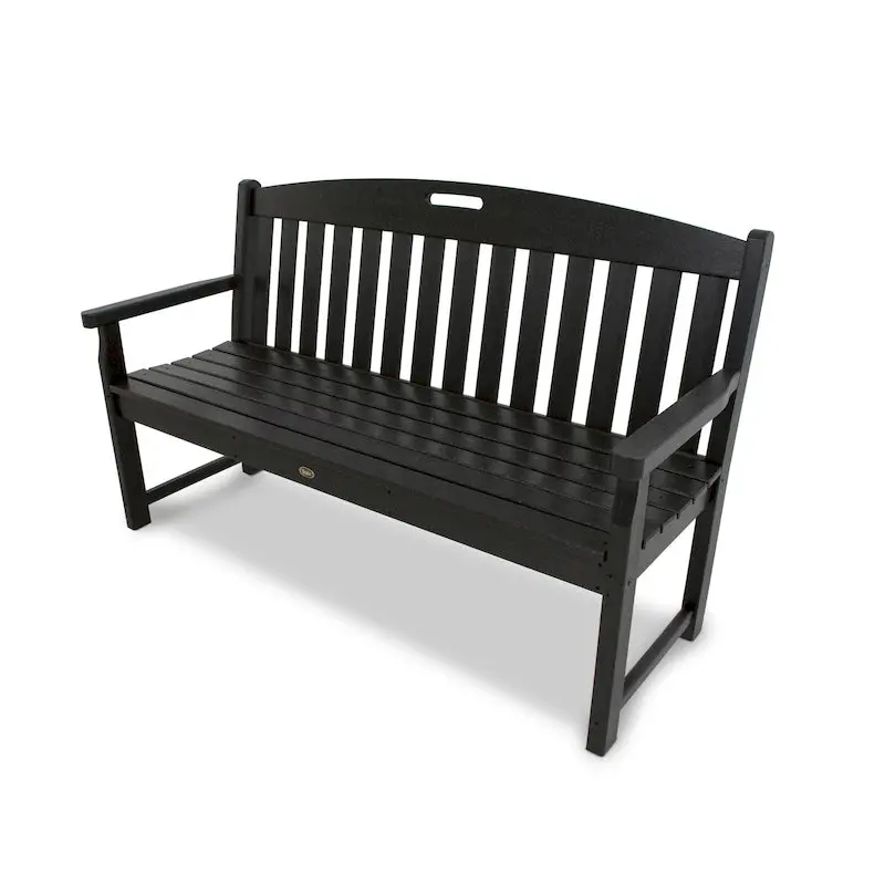 POLYWOOD Yacht Club Bench – 60-Inch All-Weather Outdoor Seating Made from Sustainable Trex Material