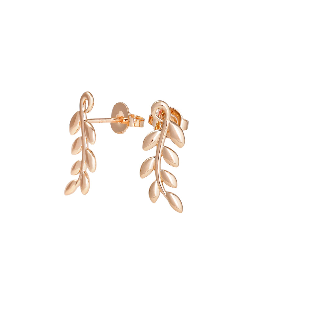 Tiffany & Co. Paloma Picasso Olive Leaf Climber Earrings 18K Rose Gold 60702578