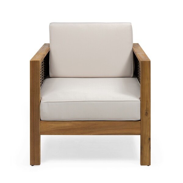 Linwood 4piece Acacia Wood Patio Chat Set by Christopher Knight Home