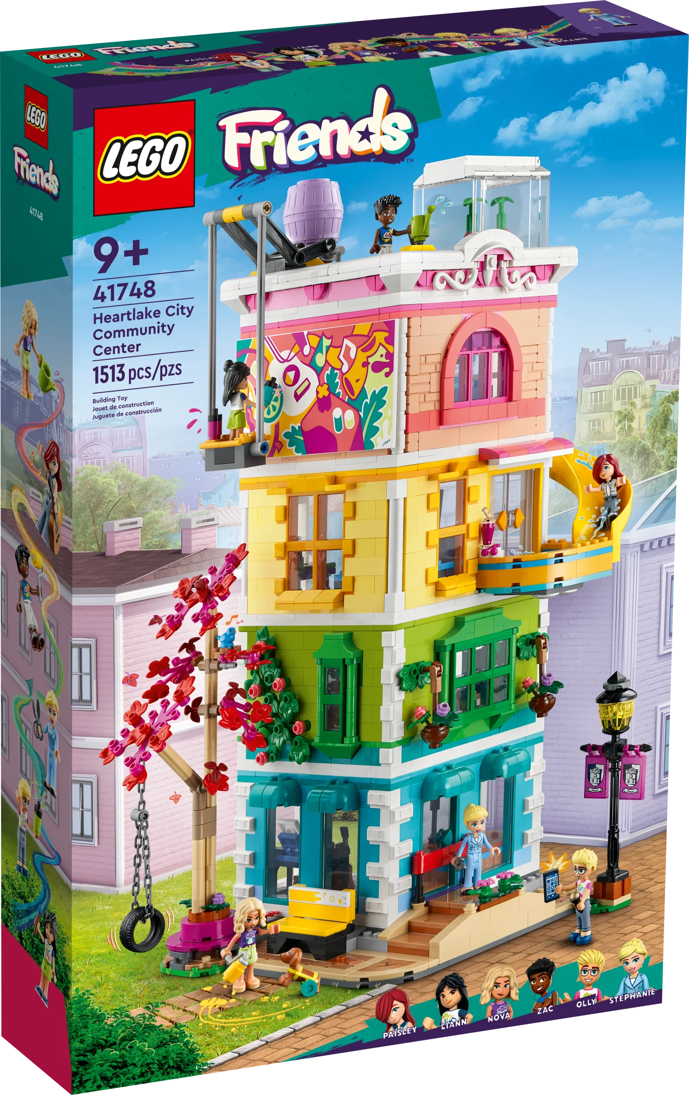 LEGO Friends Heartlake City Community Center 41748 Building Toy Set; Creative Challenge for Ages 9+, includes 6 Mini-Dolls, a Pet Dog and Lots of Accessories, a Fun Gift for Kids who Love Role Play