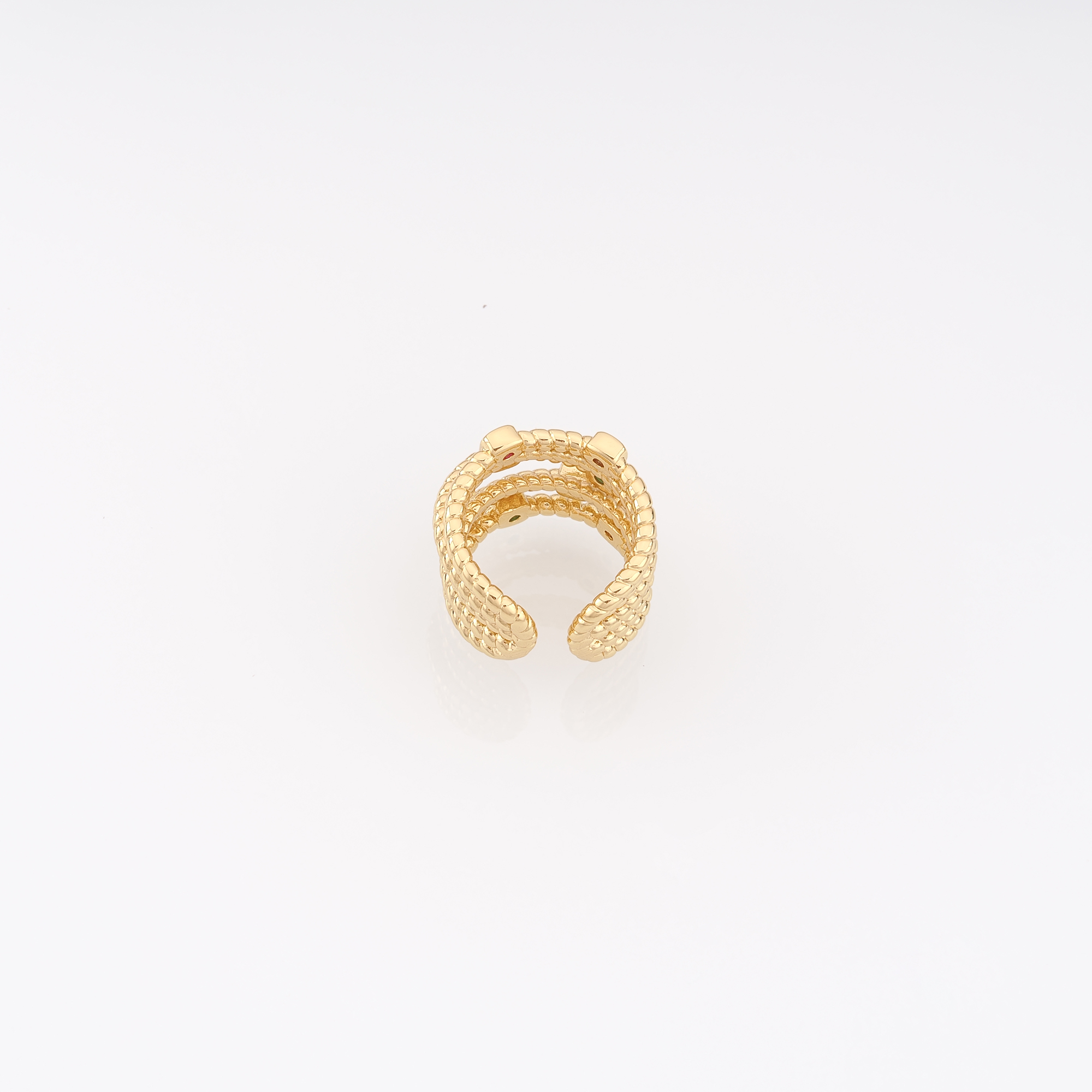 18K Gold Filled Wide CZ Ring,Dainty Zirconia Ring,Adjustable Ring,Minimalist Ring,Open Ring