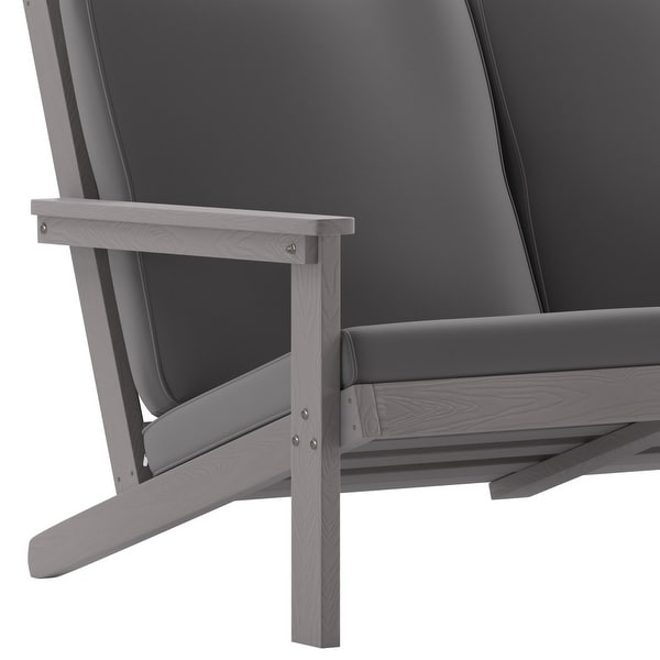 AllWeather Poly Resin Adirondack Loveseat and Cushions