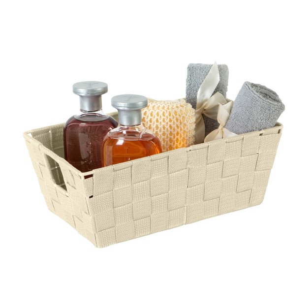 Woven Strap Storage Bin Ivory