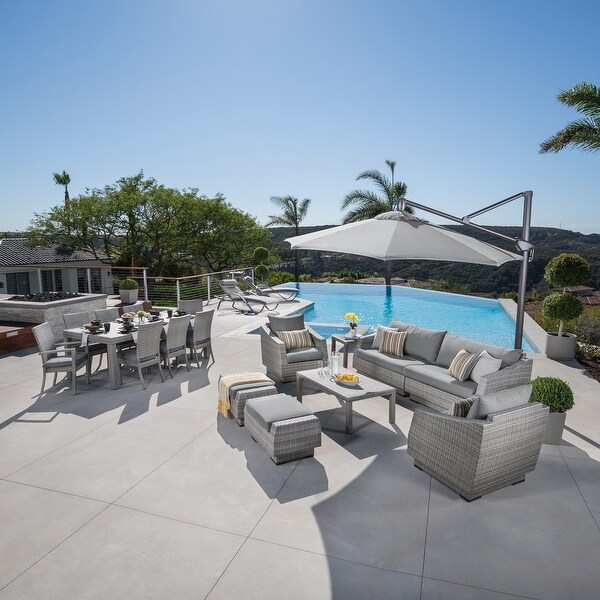 Cannes 20 Piece Sunbrella Outdoor Patio Estate Set