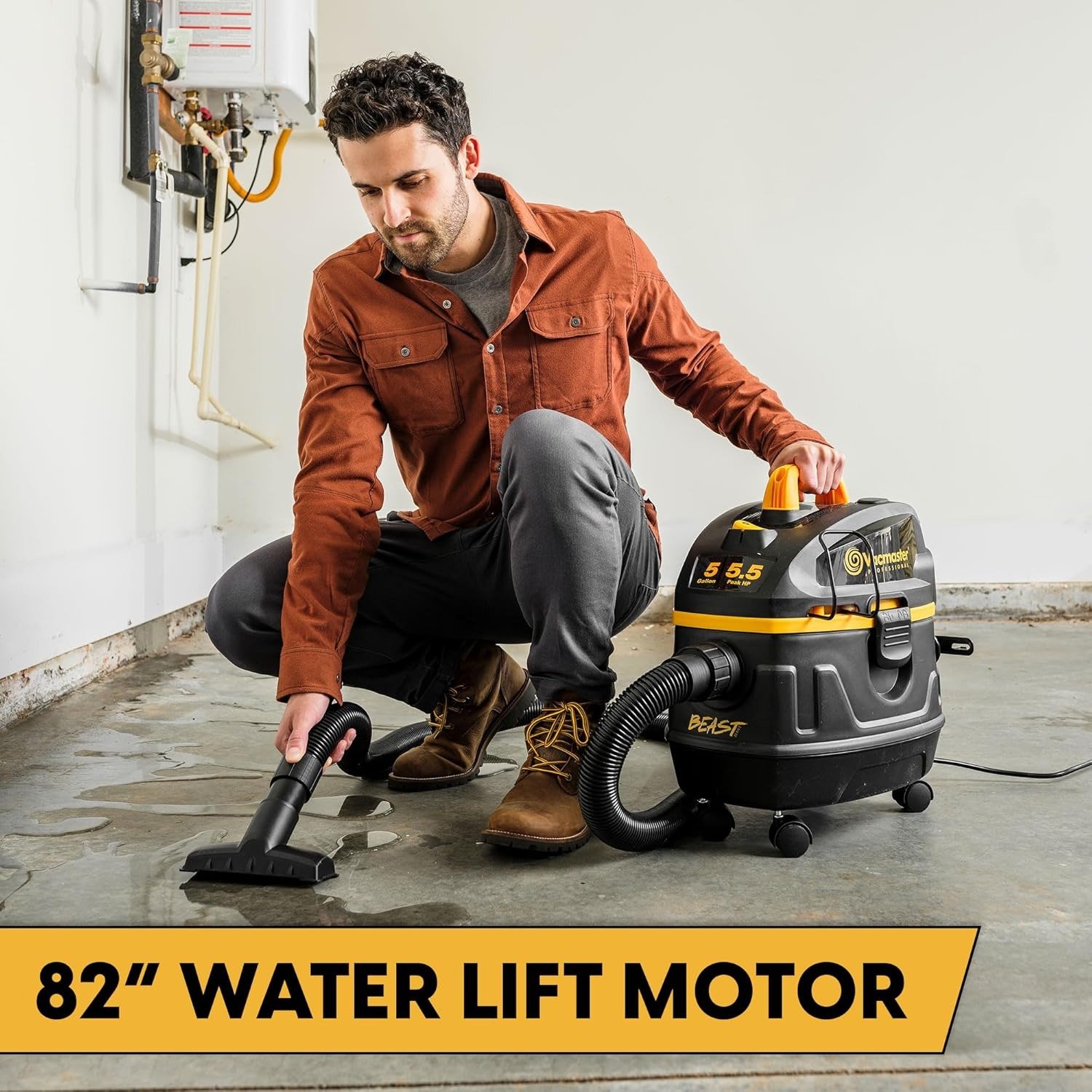 5-Gallon 5.5 Peak HP Wet/Dry Vac, Black