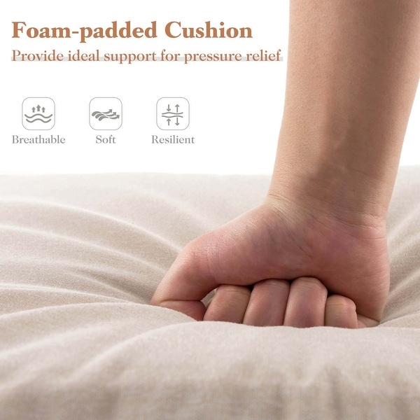 TriFold Lounger Pad Chaise Lounge Cushion w/ Hook and Loop Fasteners