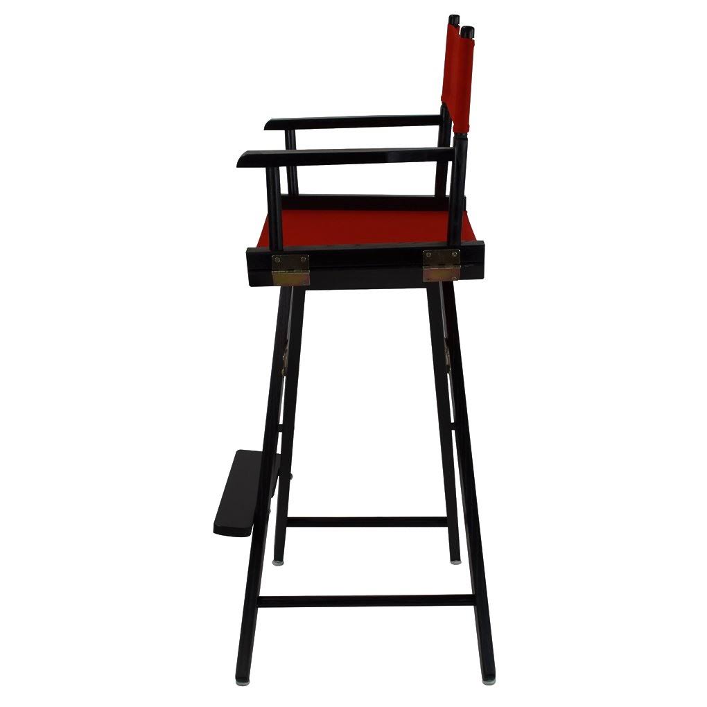 Casual Home 30x22 Extra-Wide Black Finish Director&s Chair Bar Stool