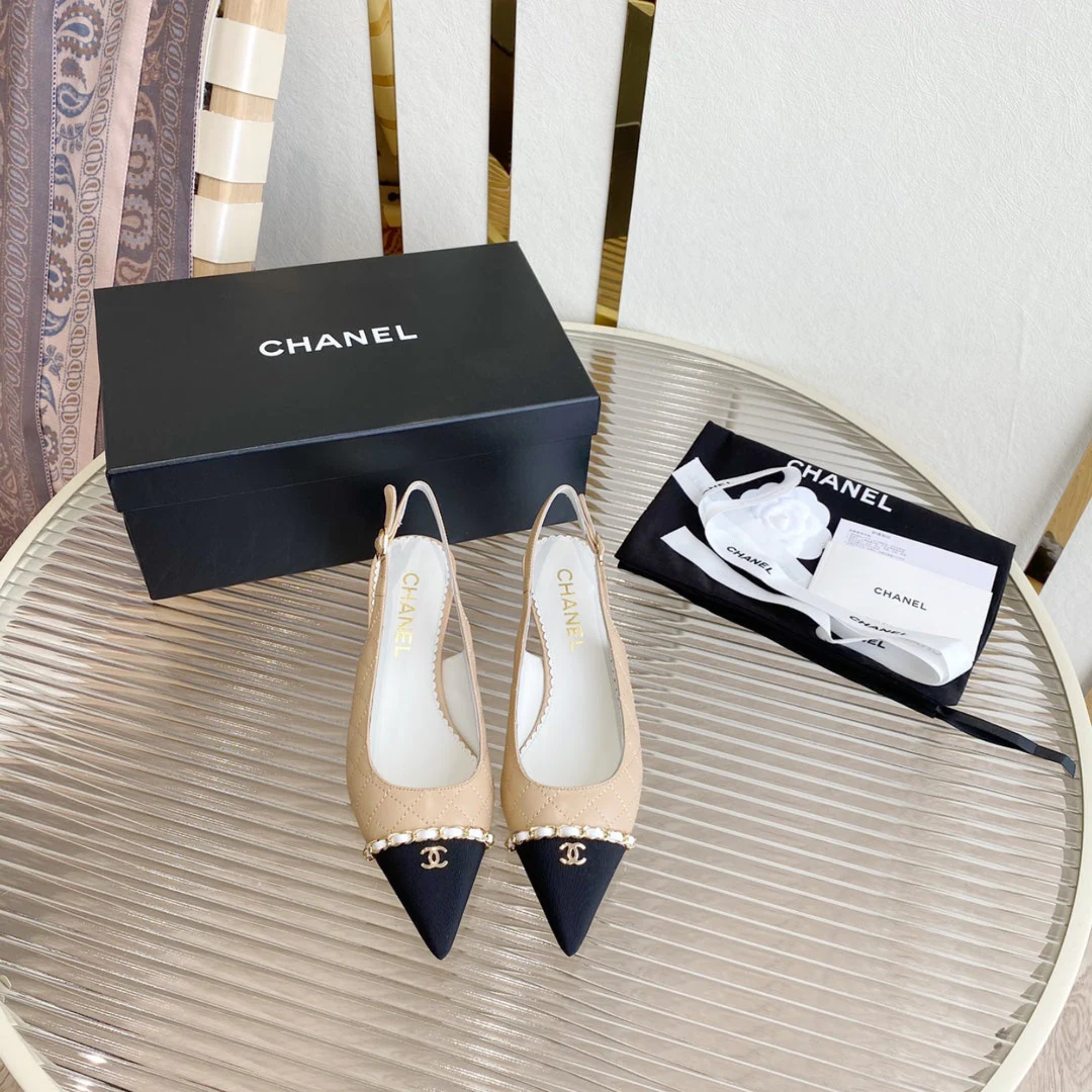 Chanel Classic Pointed Slingback Heels