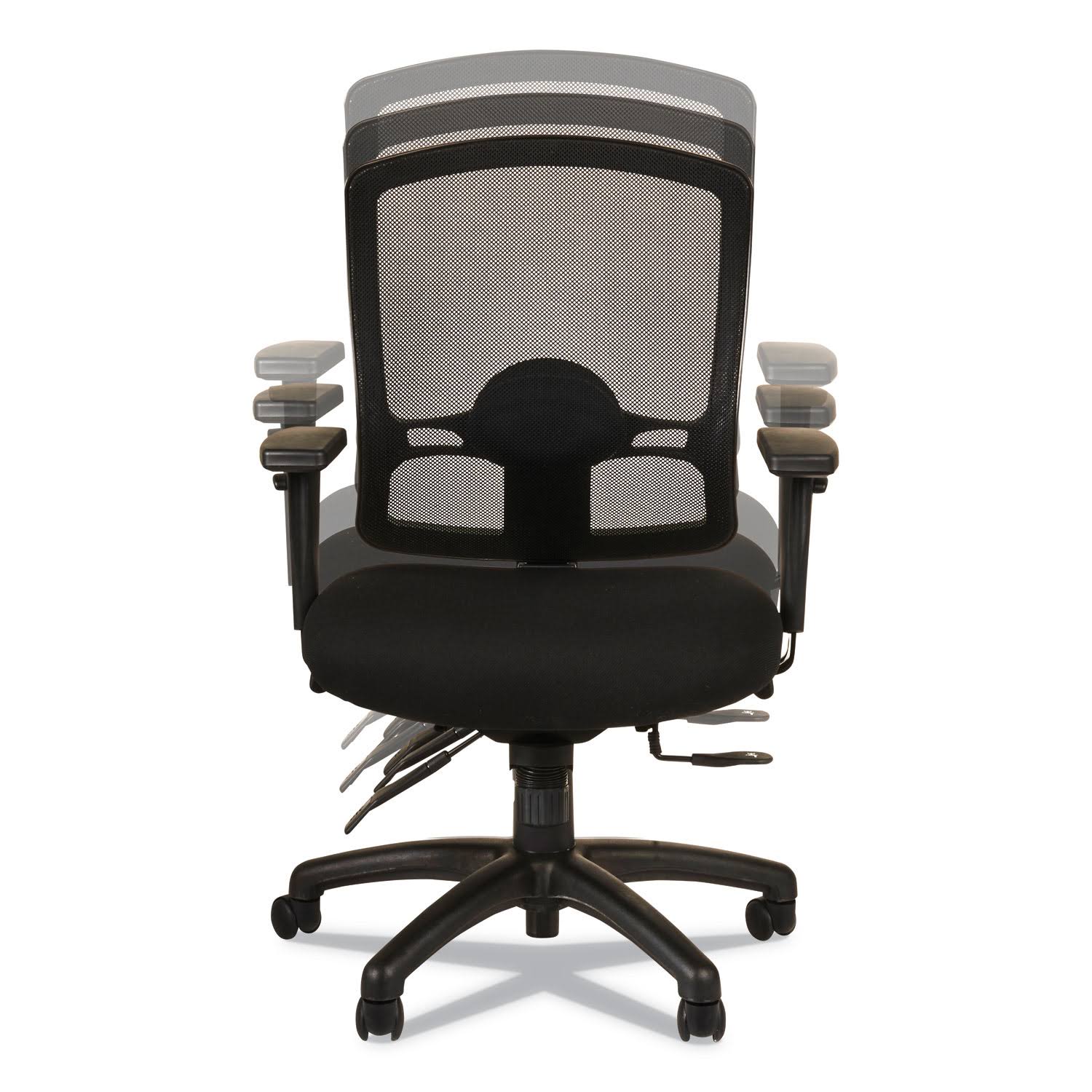Alera Etros Series Black Mid-Back Multifunction with Seat Slide Chair