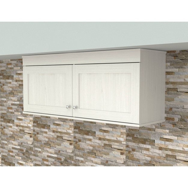 2 Doors Wall Mounted Buffet Cabinet White Inval
