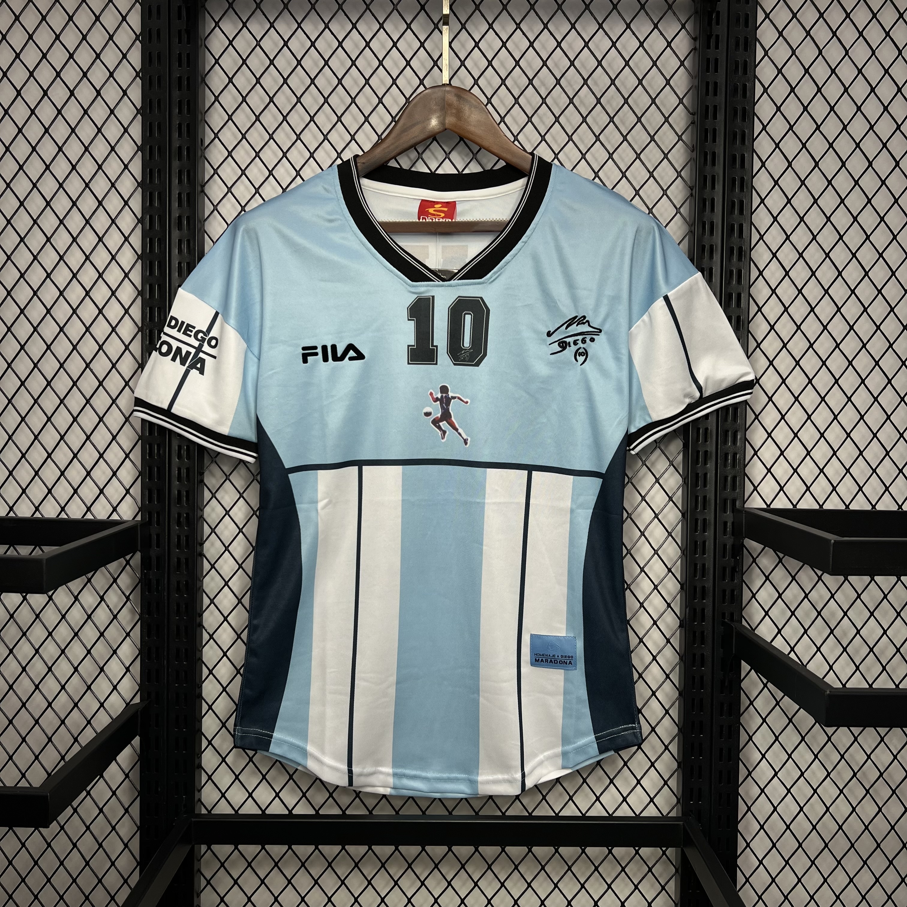 Argentina 2001 Diego Maradona Testimonial Retro Jersey
