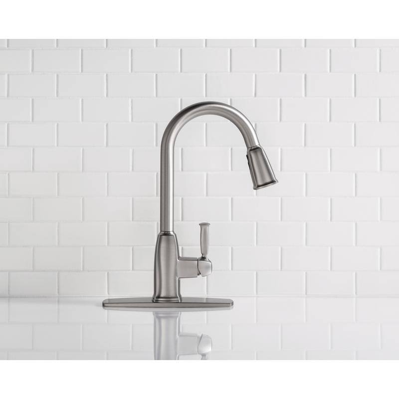 Moen Wellsley One Handle Stainless Steel Pulldown Kitchen Faucet
