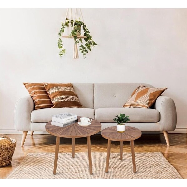 Mid Century Modern Coffee Table,Farmhouse Coffee Table,Set of 2