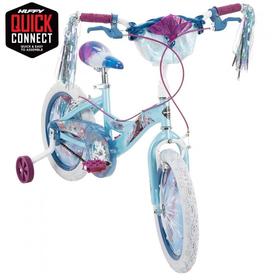 Frozen 2 Kid Bike, Training Wheels, Streamers & Basket Included, 16 inch