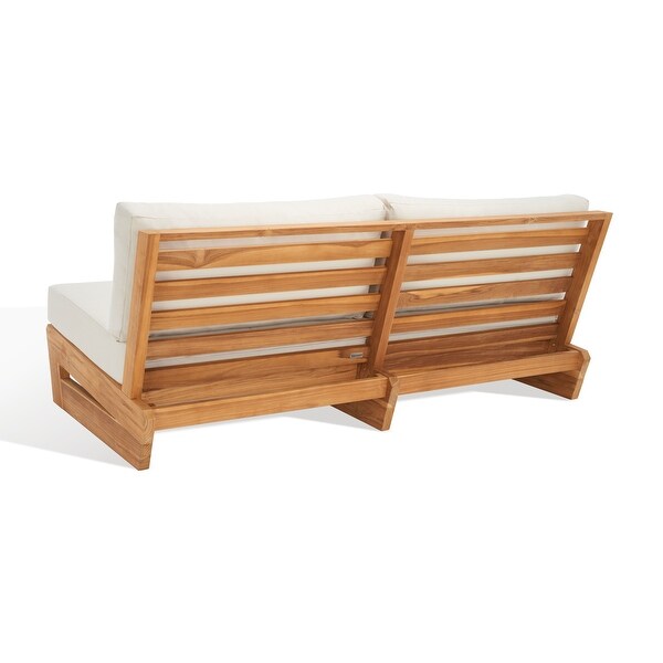 SAFAVIEH Couture Julianne Brazilian Teak Patio Sofa