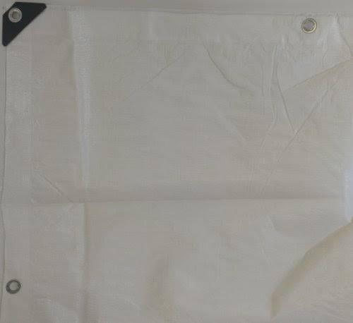 Kotap 20-ft x 40-ft Heavy-Duty 12 by 12 Cross Weave 8-mil White Poly Tarp Item Trw-2040