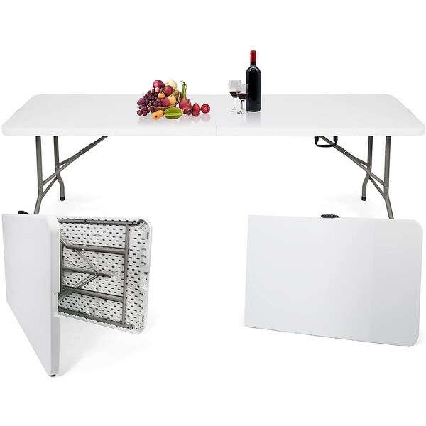 8FT Long Folding Party Table,Portable w/Handle Outdoor