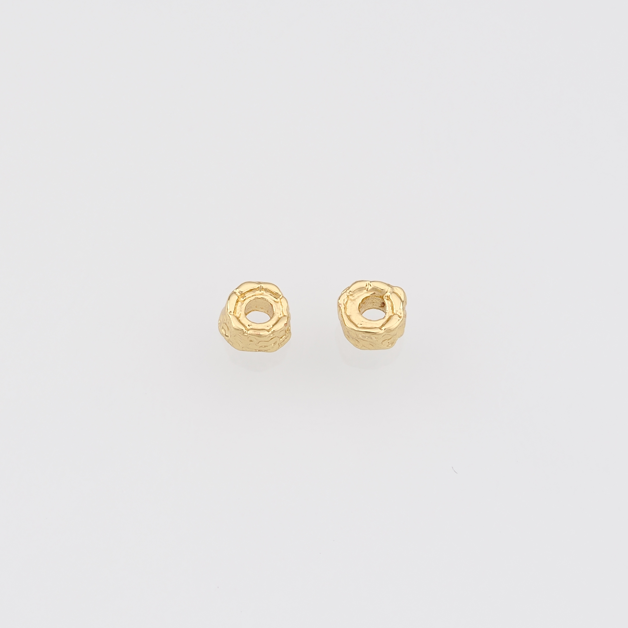 50Pcs 18K Gold Filled Irregular Spacer Beads,Geometric Bead for Bracelet Jewelry Necklace Making Supply