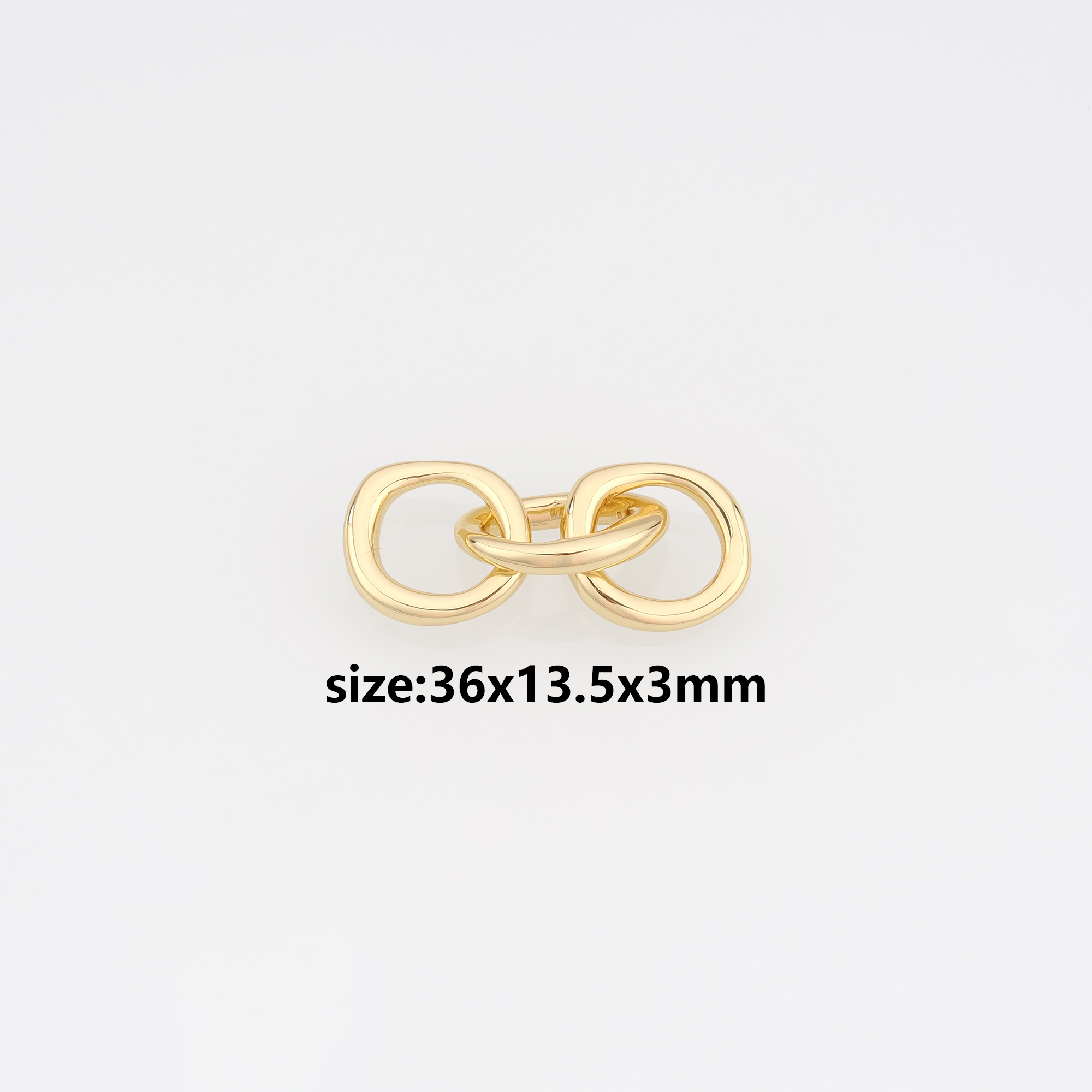 18K Gold Filled Geometric Connector,Dainty Irregular Charm Necklace Bracelet for DIY Jewelry Making Supply