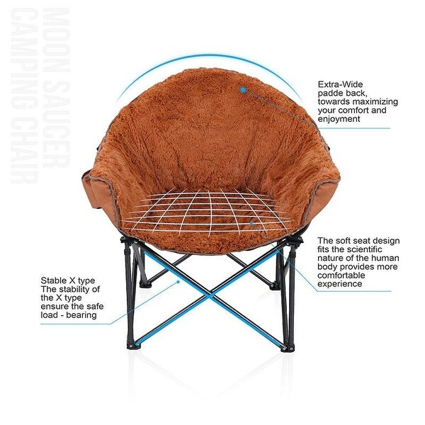 Plush Moon Saucer Chair with Carry Bag