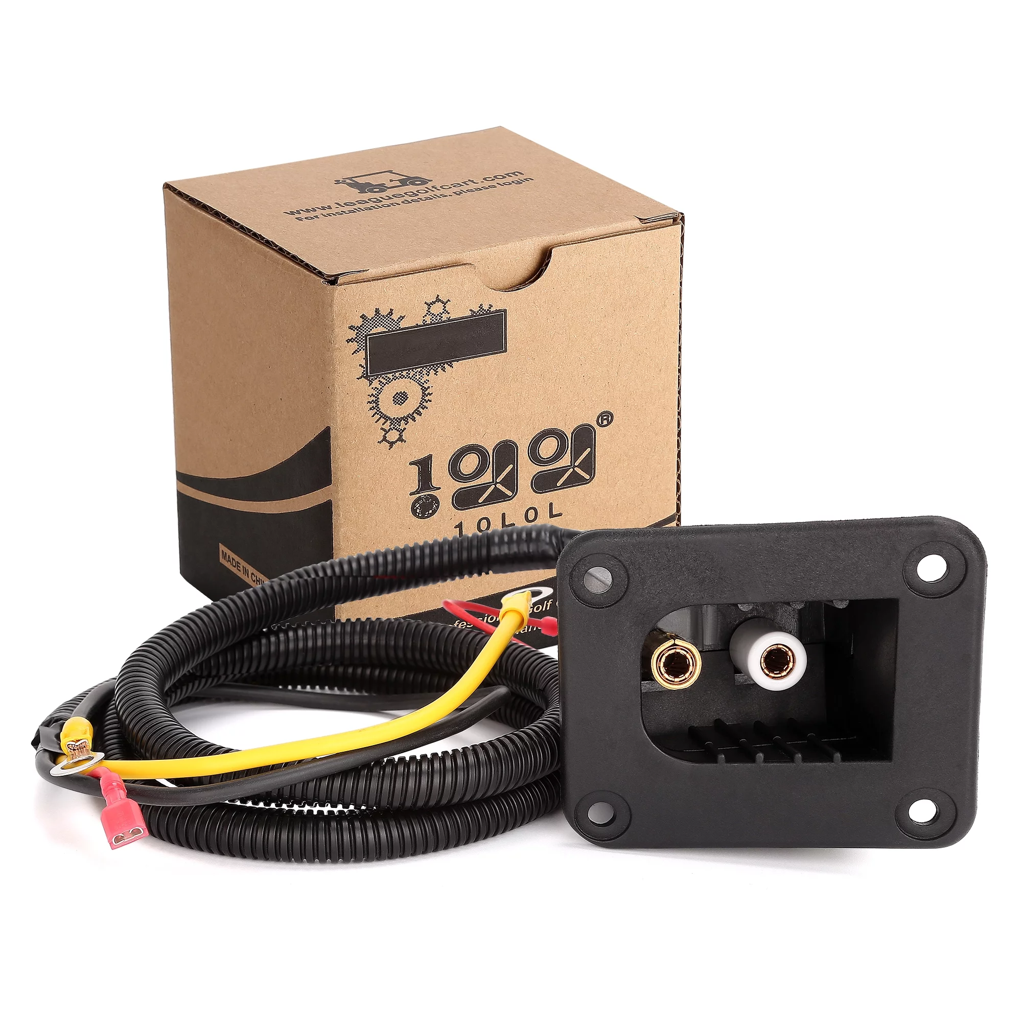 10L0L Golf Cart 36 V Powerwise Charger Receptacle for EZGO TXT & Medalist DCS/PDS, OEM# 73063-G01 73063G01