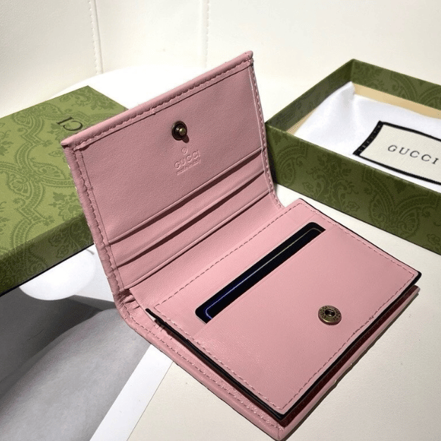Gucci Gg Marmont Small Wallet Pastel Pink 4.5 Inches 466492 Dtd1T 5909