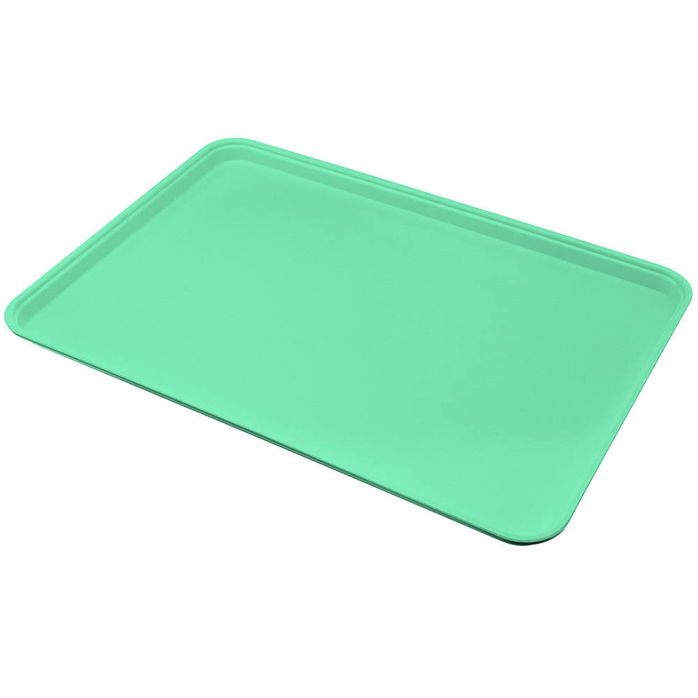 Carlisle 2618FGQ007 Customizable Tropical Green 18x22 x 26x22 Glasteel Display / Bakery Fiberglass Tray - 6/Case