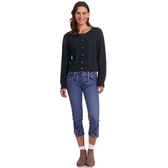 Gina Benotti Damen Strickjacke in Flecht-Struktur