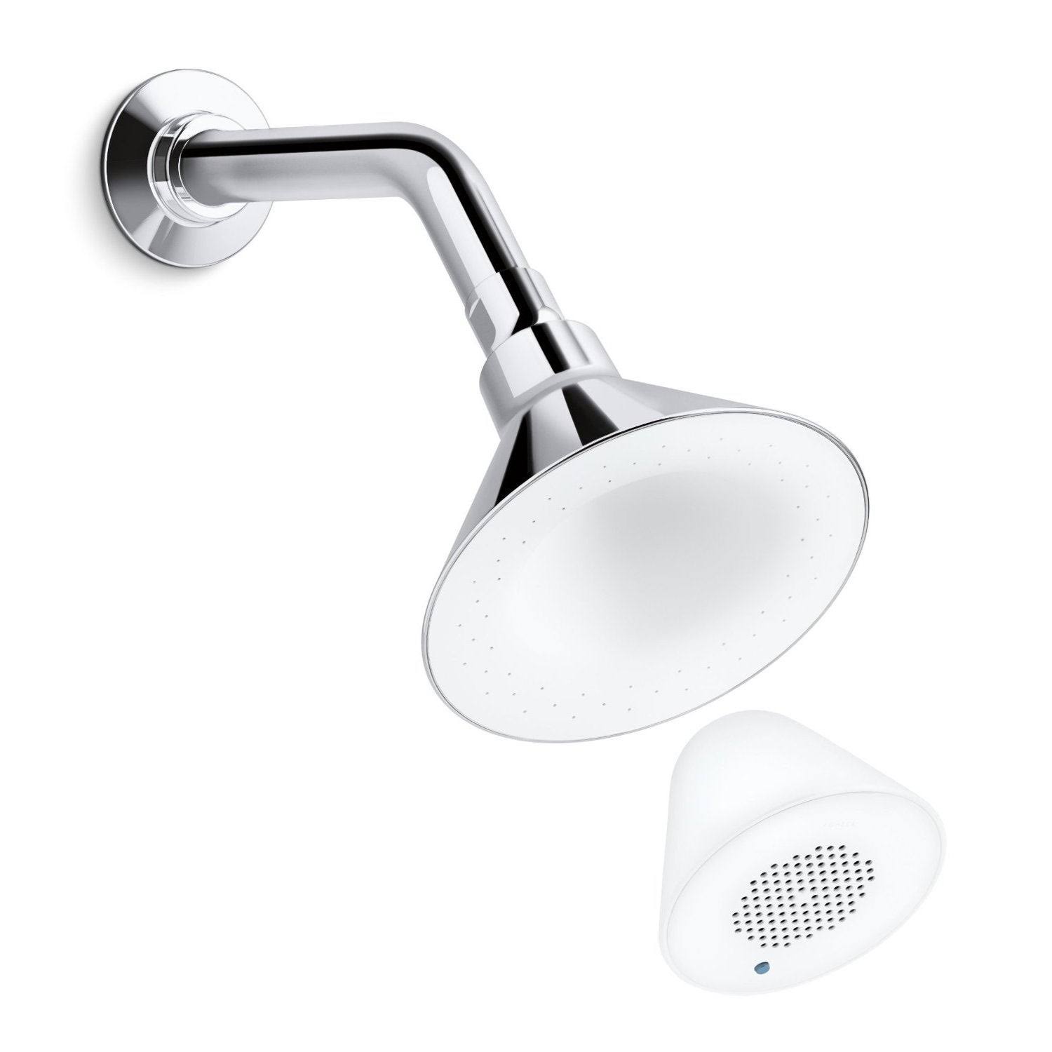 KOHLER K-9245-CP Moxie 2.5 GPM Single-Function Showerhead with Wireless Speaker - Polished Chrome
