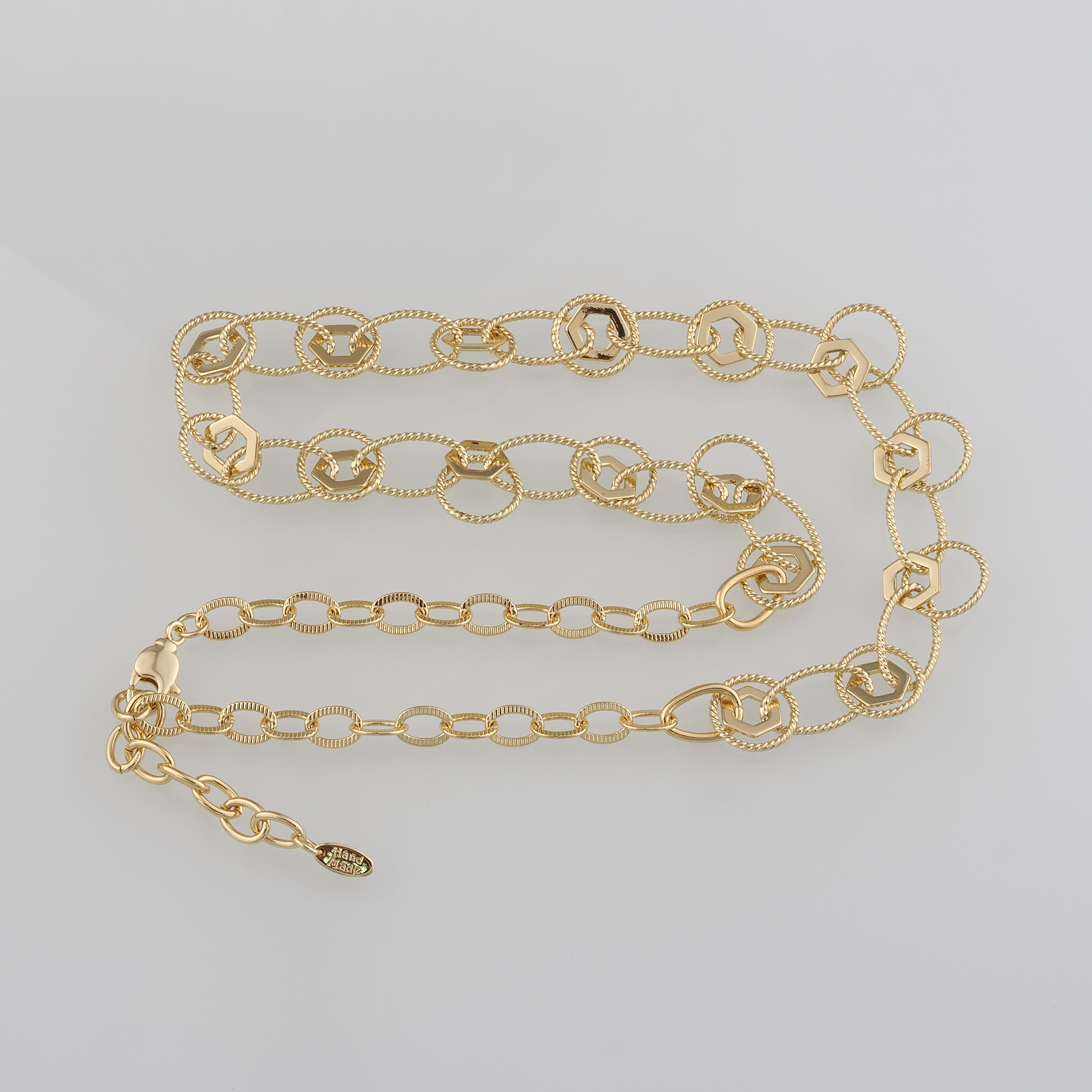 18K Gold Filled Twist Chain Necklace,Thin Link Chain Necklace,Texture Chain,Minimalist Necklace,Adjustable Necklace