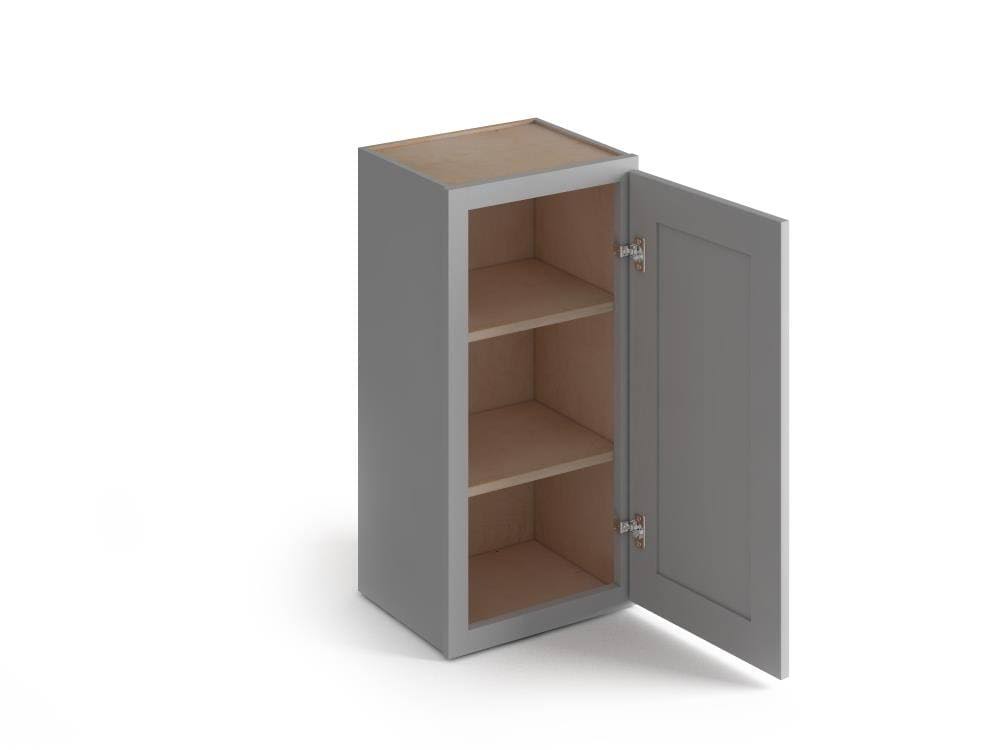 Valleywood Cabinetry 21-in W x 36-in H x 12-in D Proper Gray Birch Door Wall Stock Cabinet | WC2136SFPG