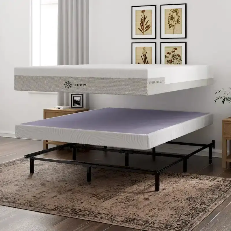 ZINUS Priage 4-Inch Bamboo Box Spring – Low-Profile Support Base