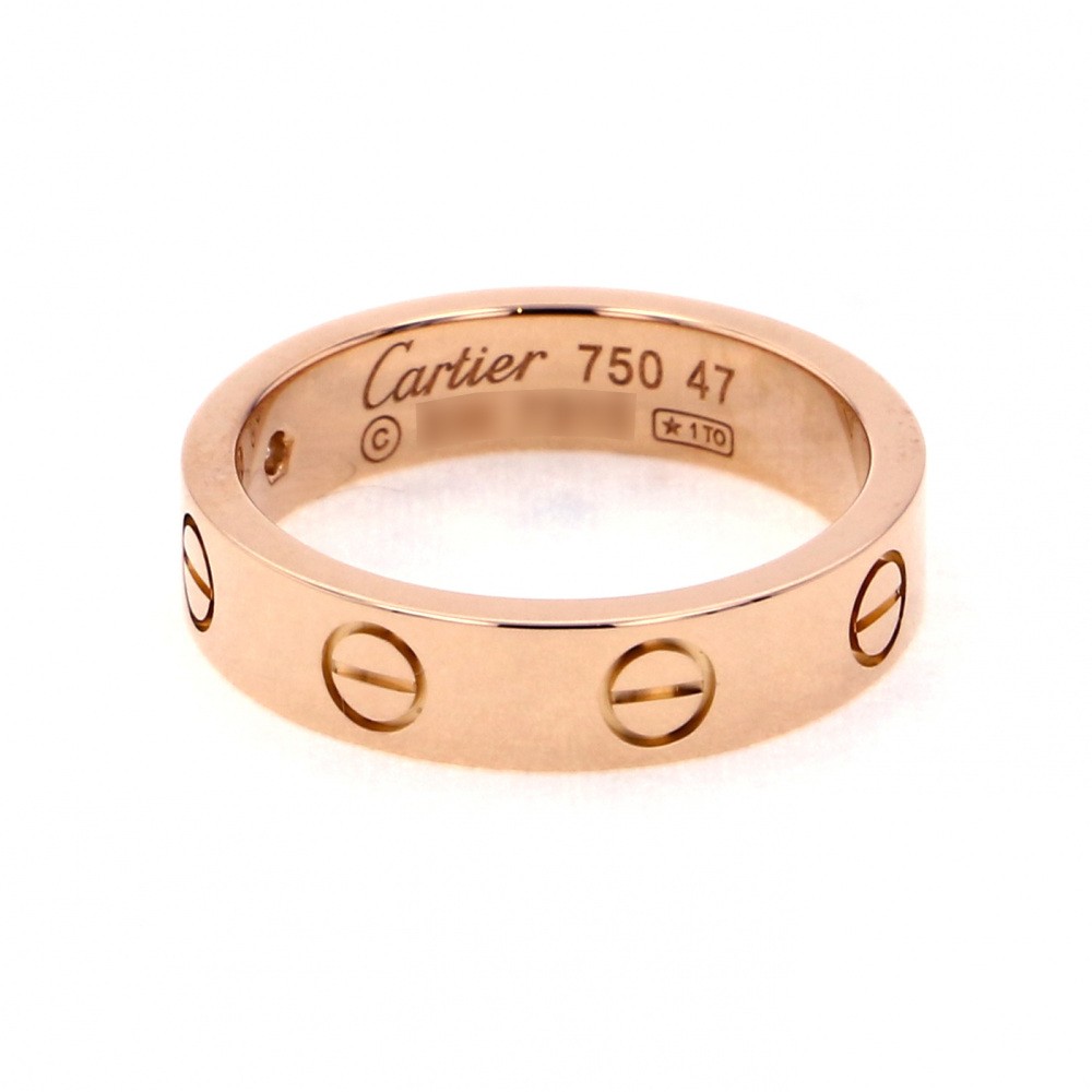 Cartier Love #47 Ring 18K Rose Gold Diamond