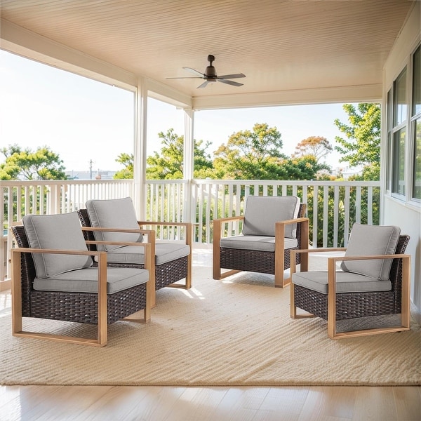 Outdoor Chairs Set of 4 Patio Chairs,Outdoor Dining Chairs