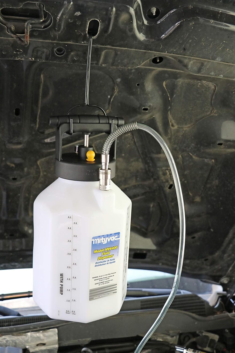MV6840 Professional Hydraulic Brake and Clutch Pressure Bleeding System, Integrated Safety and Pressure Relief Valve, 7 Master Cylinder Adapters and Storage Case