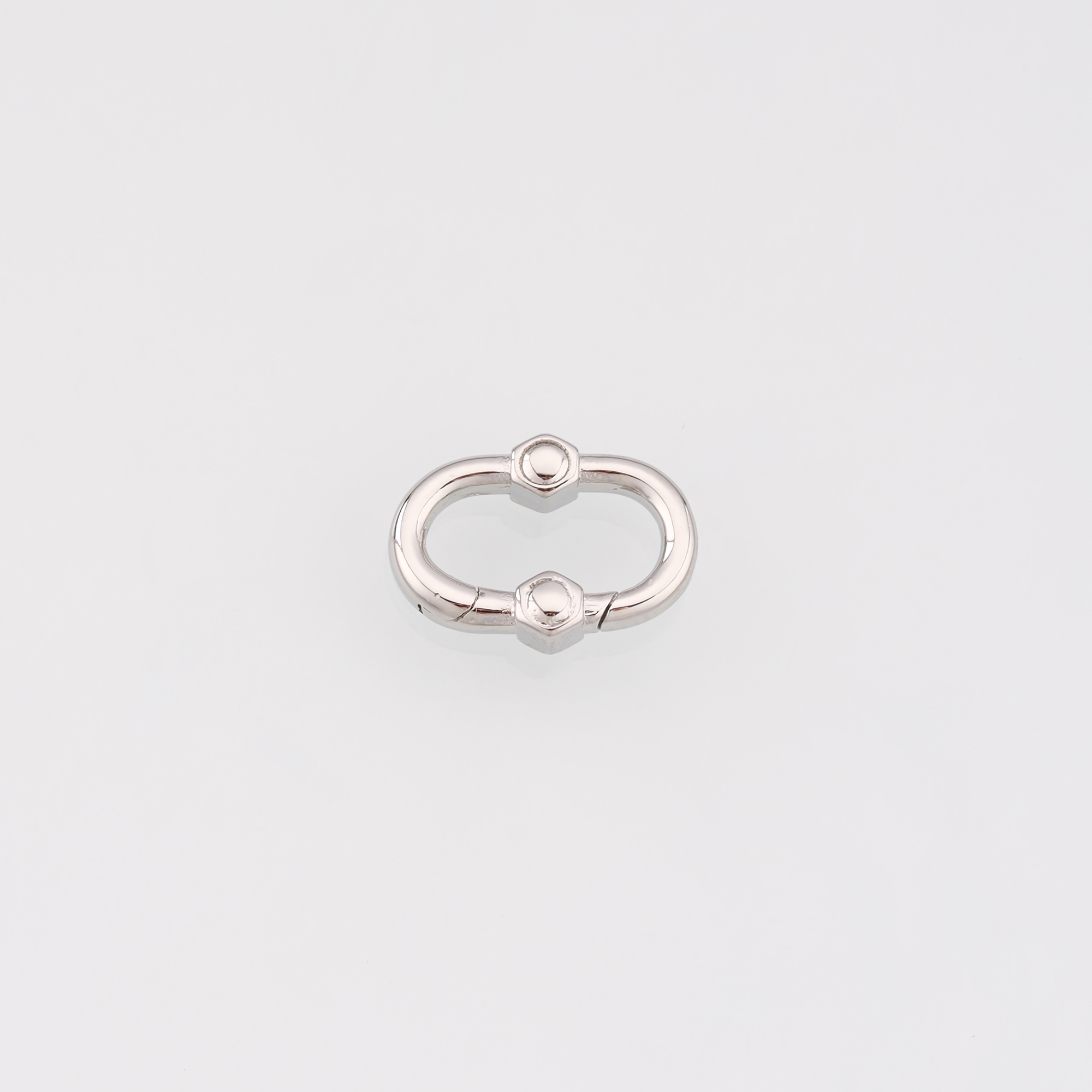 18K Gold Filled Oval Carabiner Clasp,Dainty Oval Spring Push Gate Clasp for DIY Jewelry Finding Necklace Bracelet