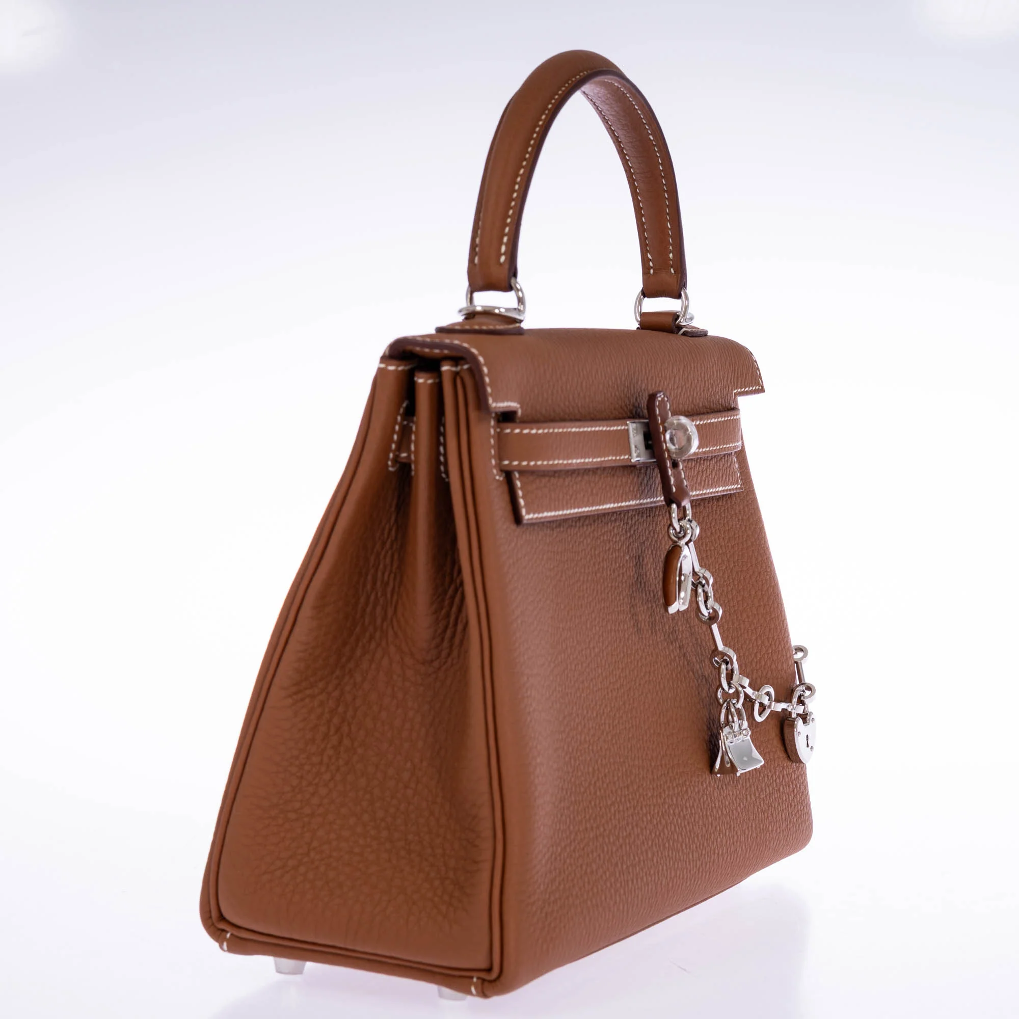 Hermès Kelly 25 Retourné Gold Togo Palladium Hardware