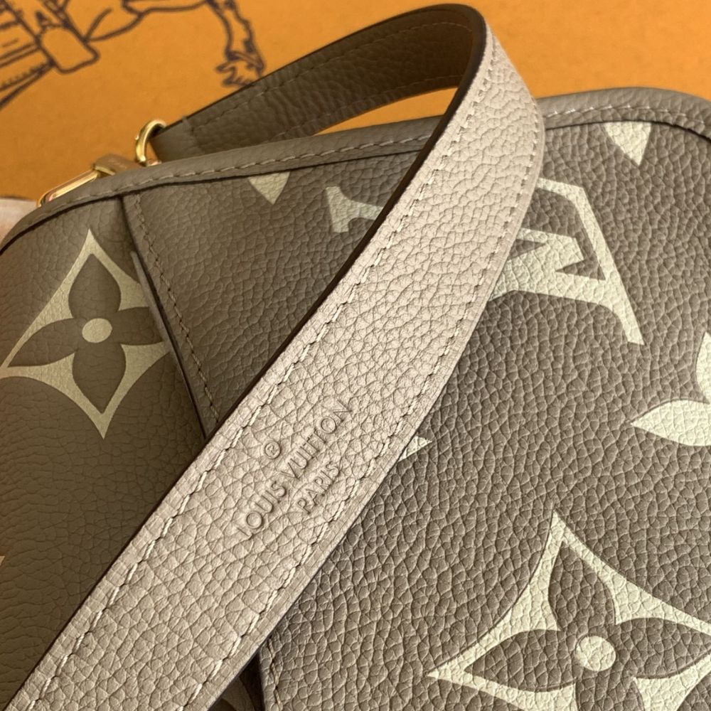 [Premium Quality] – Louis Vuitton Diane Monogram Empreinte Leather Beige 9.4 Inches M46583