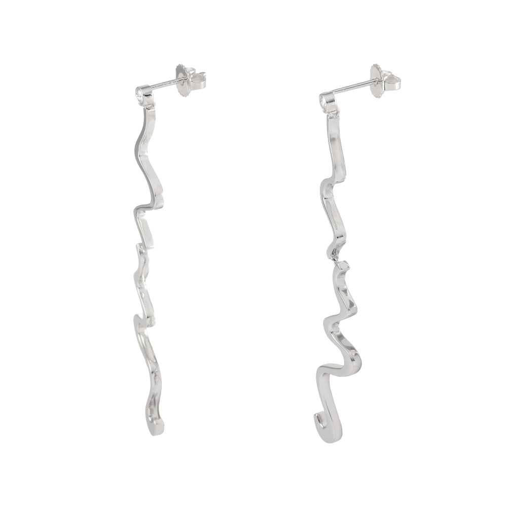 Tiffany & Co. Tiffany K18WG White Gold Earrings Diamond