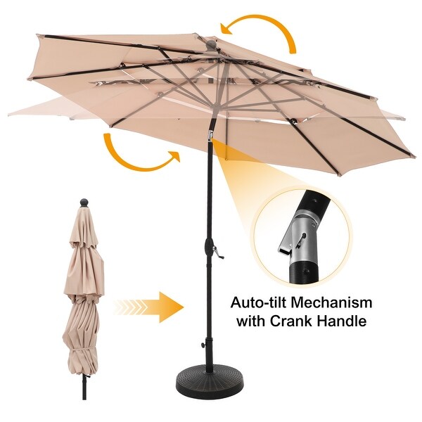 MAISON ARTS 5/7piece Patio Dining Set,4/6 Rattan Swivel Chairs with Cushion and 1 Metal Table with Umbrella Hole