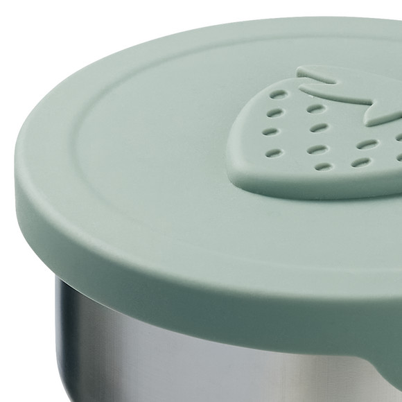 Topolino Pure Collection Runde Brotdose aus Edelstahl