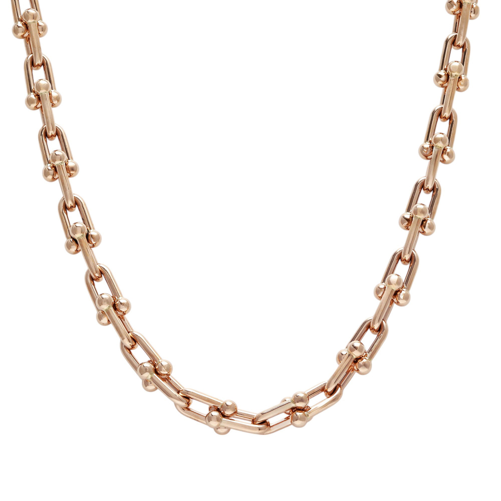 Tiffany & Co. Hardware Link Necklace 18K Rose Gold 70881489