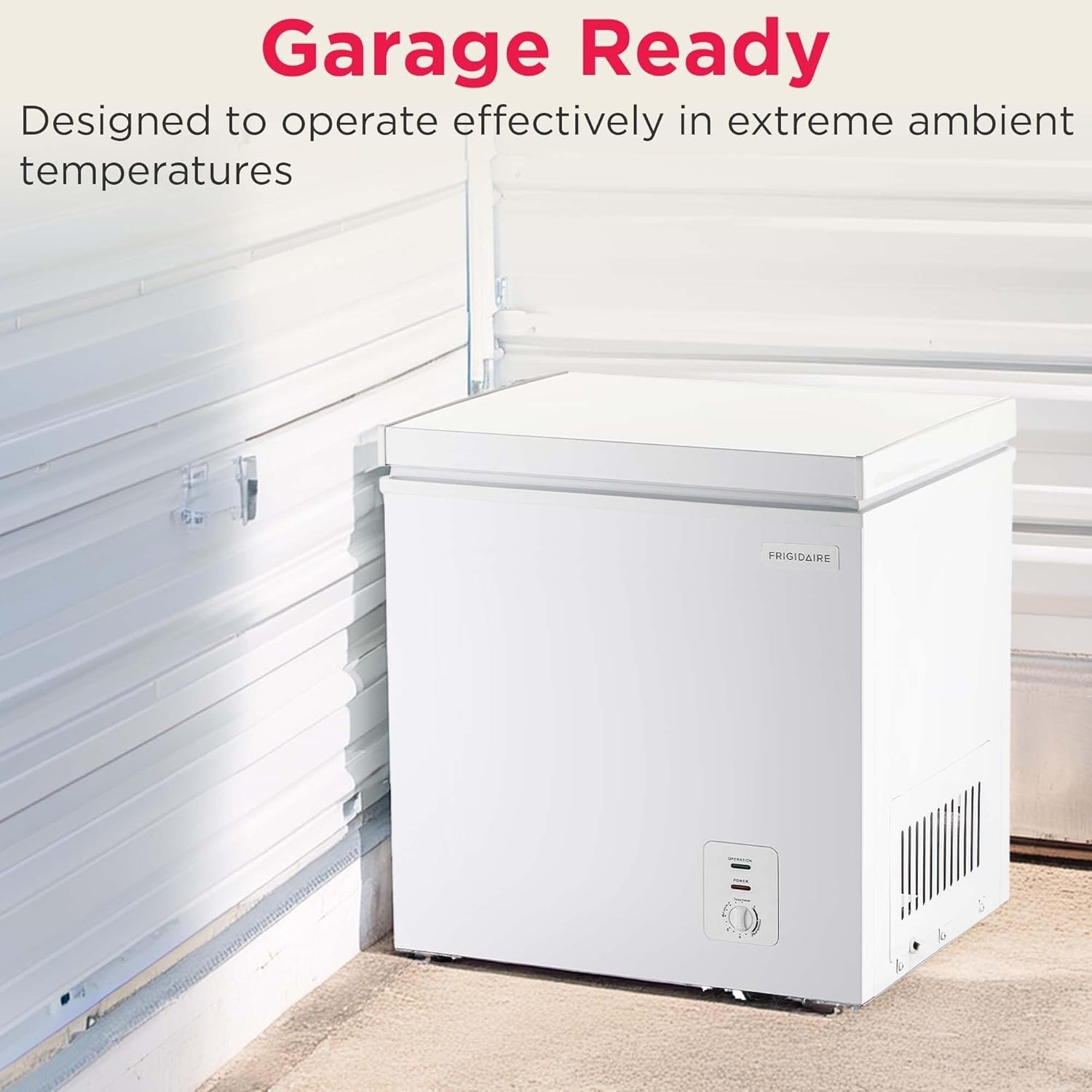 Chest Deep Freezer, 2.0 Cu. Ft. Capacity, Adjustable Thermostat-Removable Vinyl Coated Wire Basket-Easy Defrost Drain- Garage Ready- Pearl White