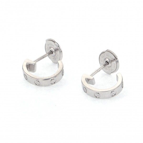 Cartier Love Earrings 18K White Gold