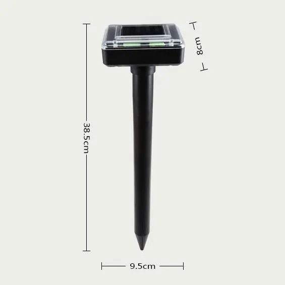 2 Pcs Solar Powered Ultrasonic Snake Repeller, Mole Repellent, Gopher Repellent