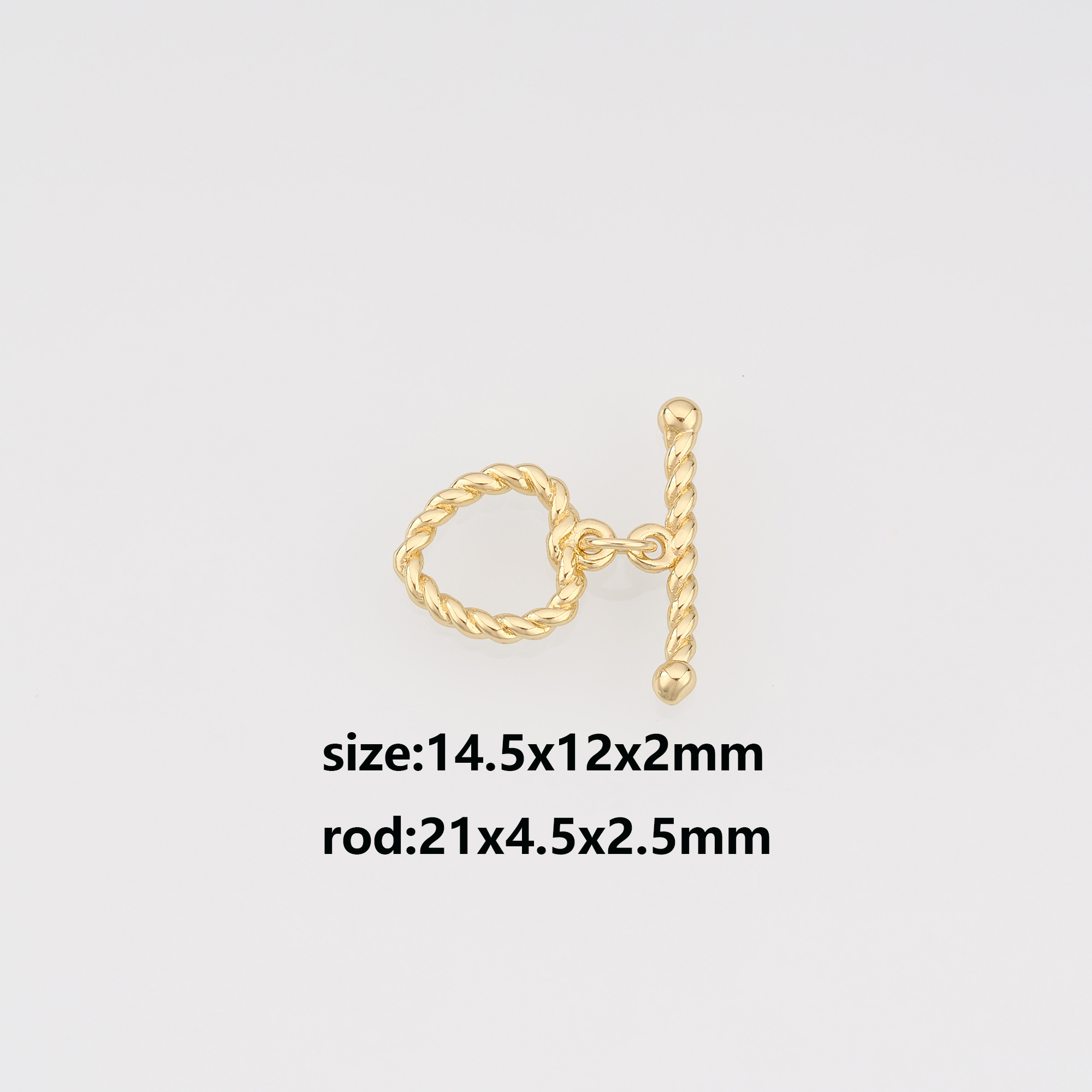 18K Gold Filled OT Clasp,Heart OT Clasp Bracelet Necklace for DIY Jewelry Finding Necklace Bracelet
