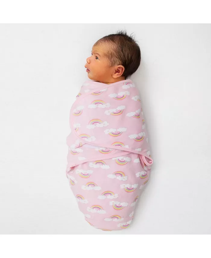 The Peanutshell Newborn Swaddles for Baby Girls, 3 Pack Set, Rainbow Unicorn