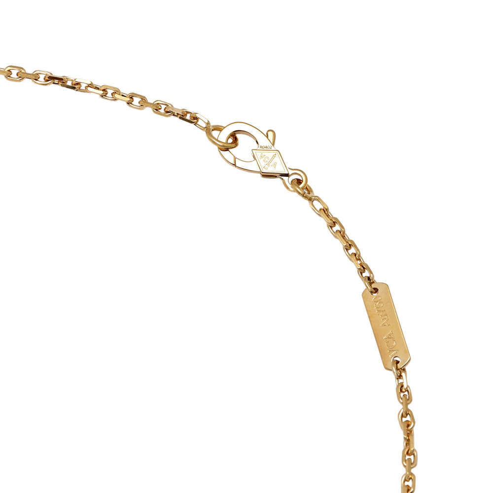 Van Cleef & Arpels Magic Alhambra Necklace 1 Motif 18K Yellow Gold Carnelian VCARO49N00