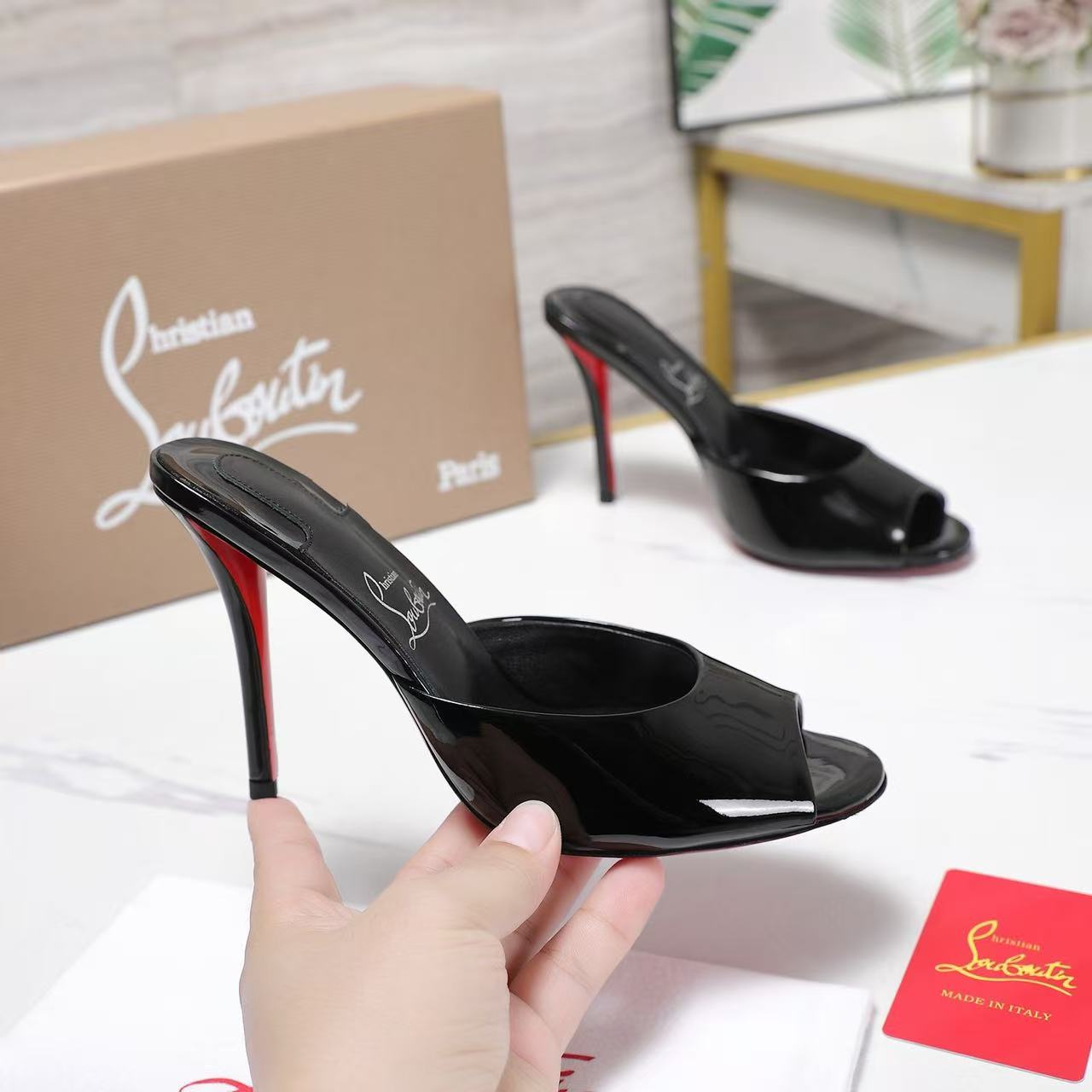 CL patent leather high heels - cnluxepick